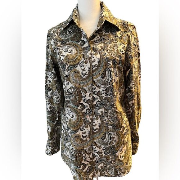 Tommy Bahama button front paisley design shirt size 4 - Picture 1 of 7
